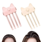 LEOFI 2 Pack Heated Root Lifter Set, Wireless Heated Volumizing Root Lift Clip USB Rechargeable Hair Volume Clips with 2 Heat Settings for Bangs & Fine Hair, Pink & Beige