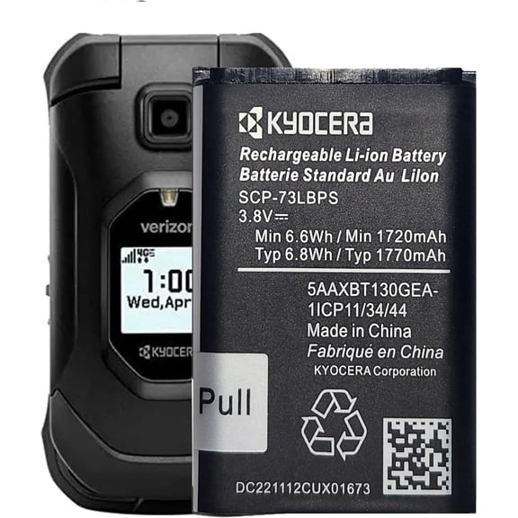 LEOM Battery for Kyocera DuraXV Extreme E4810, Replacement for SCP-73LBPS, High Capacity 1720mAh Li-ion Battery