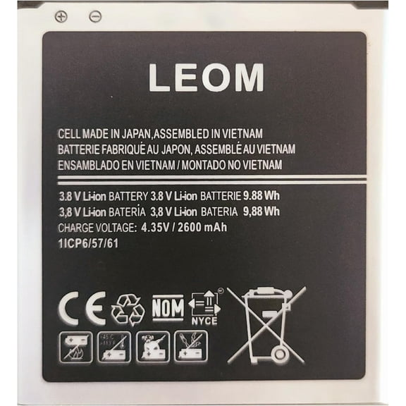 LEOM EB-BG530CBU EB-BG530CBZ Replacement Battery for Galaxy Grand Prime SM-G530, Galaxy J3 Prime J327A, J327T, J337A, J337T.