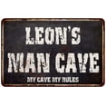 thumbnail image 1 of LEON'S Man Cave Black Grunge Sign Home Decor Gift Cave Funny 108120004082, 1 of 1