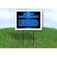 thumbnail image 1 of LEONARD RETIREMENT BLUE 18 in x 24 in Yard Sign Road Sign with Stand, 1 of 4