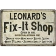 thumbnail image 1 of LEONARD'S Fix-It Shop Sign Grandpa Dad Wall Decor 16 x 24 Matte Finish Metal 116240006110, 1 of 1