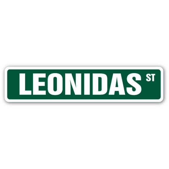 LEONIDAS Street Sign Childrens Name Room Sign | Indoor/Outdoor | 36" Wide
