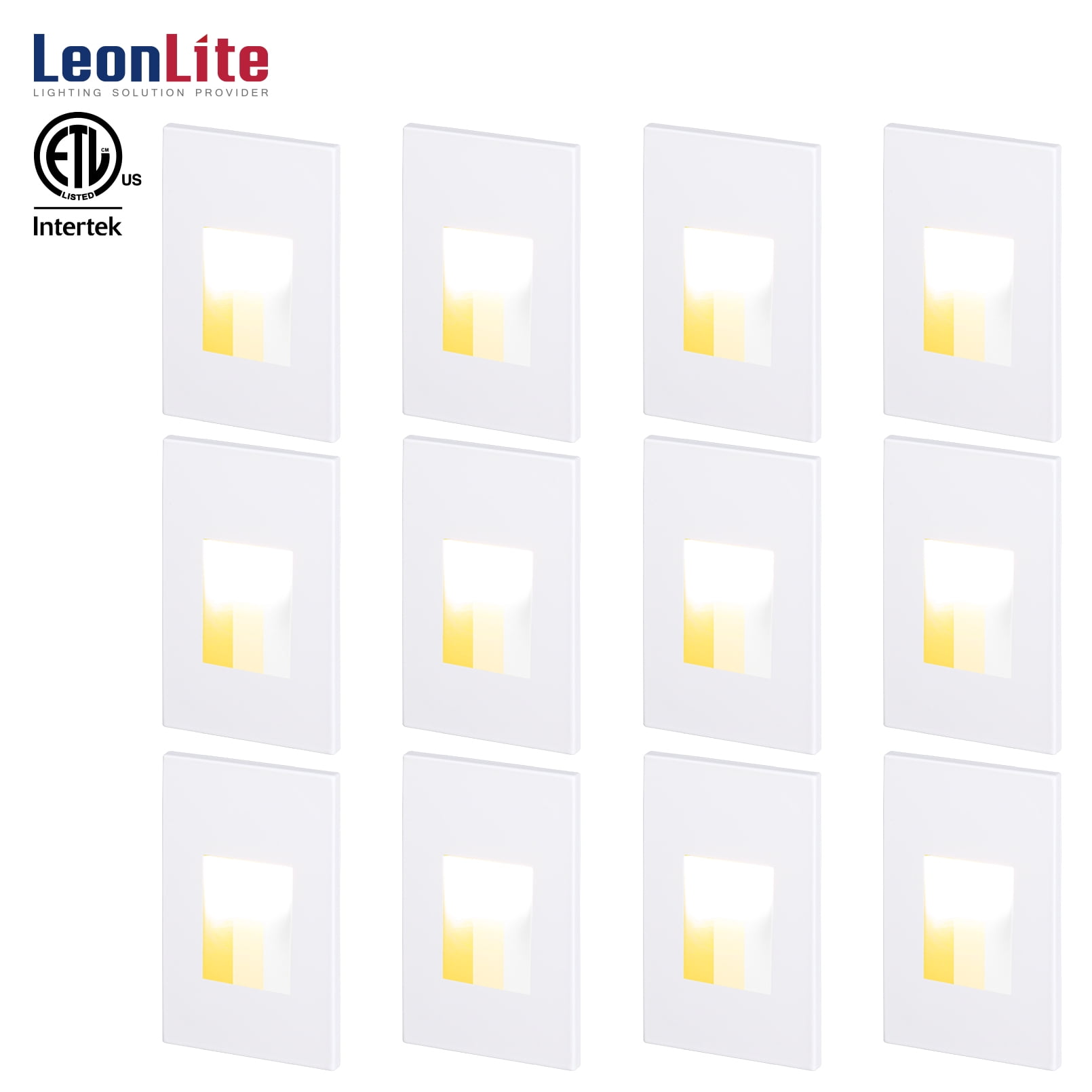 LED Landscape Step Light Low Voltage Color Temperature Selectable (Set of 12) LEONLITE 80695