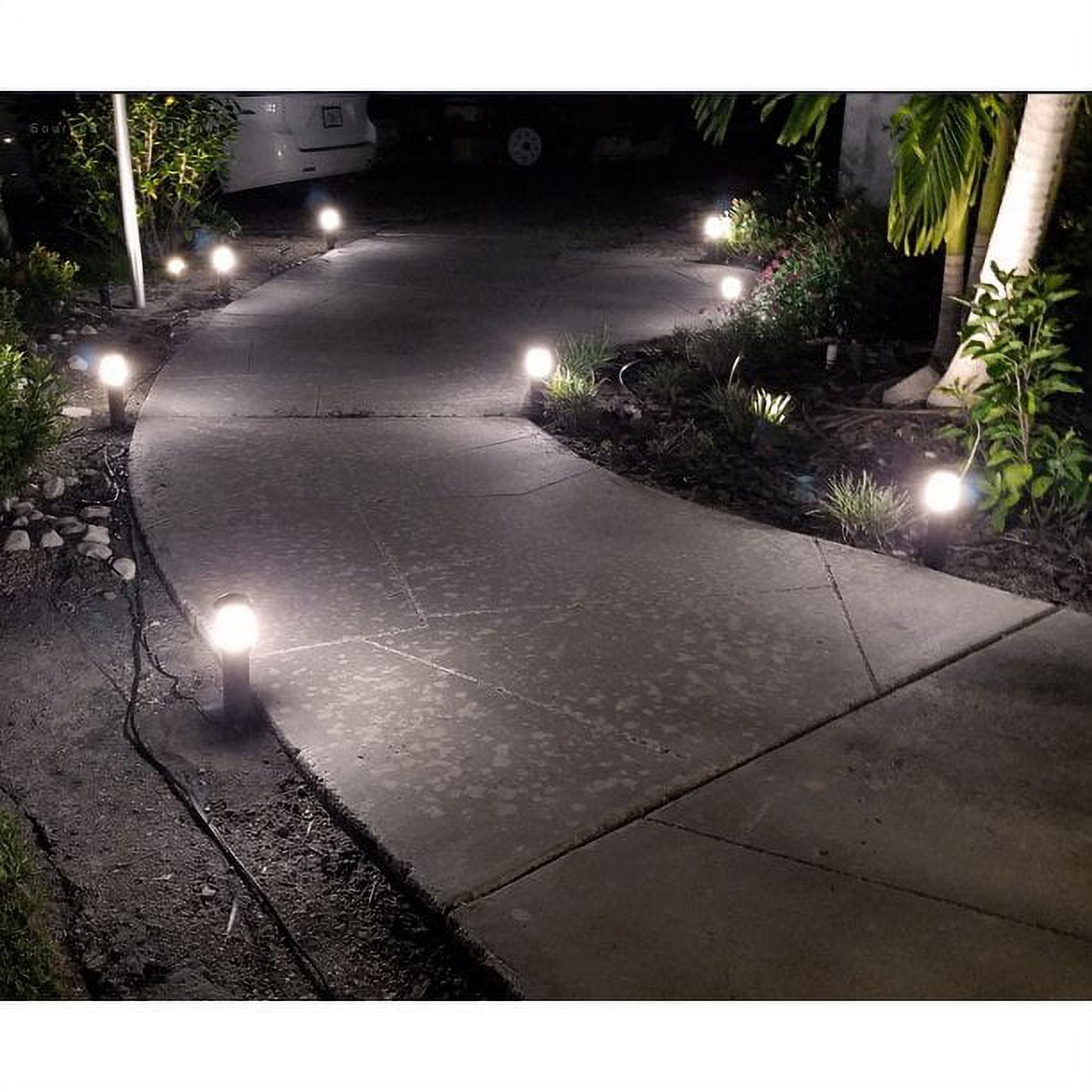 LEONLITE 18 Pack LED Landscape Light, 3W 12V Low Voltage Pathway Lights  Outdoor Waterproof Garden Lights for Driveway Sidewalk 4000K Cool White 