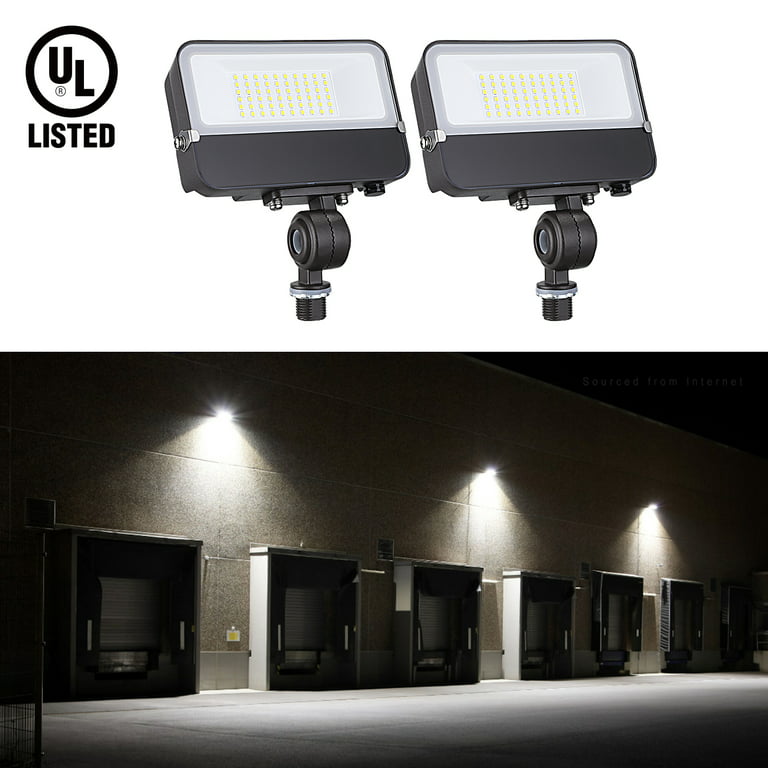 LEONLITE 2 Pack 30W LED Flood Light with Knuckle Mount, 300W Eqv., 120V  Outdoor Area Light, 5000K Daylight, for Wall Washing Signage Lighting