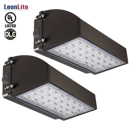 LEONLITE 2-Pack LED Full Cutoff Wall Pack, 45W(420W Eqv.) 5850lm, UL Listed Dimmable Outdoor Security Light, IP65 Waterproof, 5000K Daylight for Warehouse, Factory, Backyard, Garage