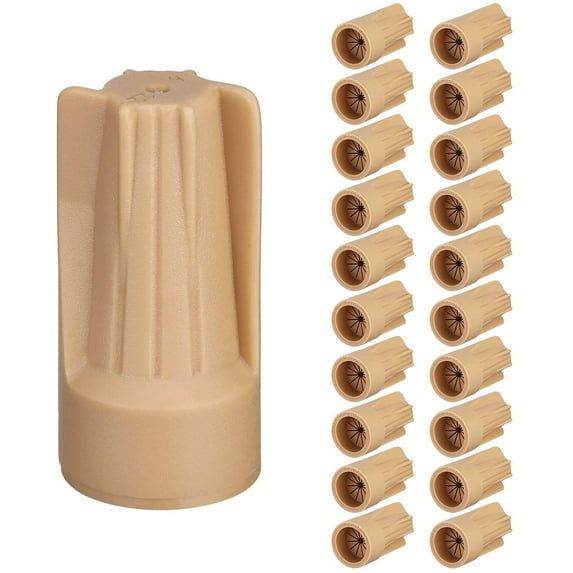 LEONLITE 20-Pack Wire Connectors Outdoor Waterproof, 22AWG-12AWG, Low Voltage for Landscape Lights, Exterior Pathway Lighting, Electrical Twist Seal Elect Wire Nuts, Yellow