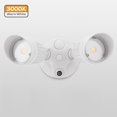 thumbnail image 1 of LEONLITE 20W Dusk to Dawn Two-head LED Outdoor Security Light for Patio, 3000K Warm White, White, 1 of 7