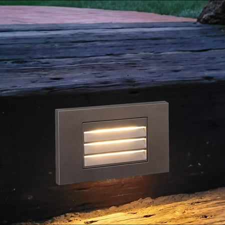 3 Pack Dimmable LED Step Lights, Indoor Outdoor Stair Light, Die-cast Aluminum