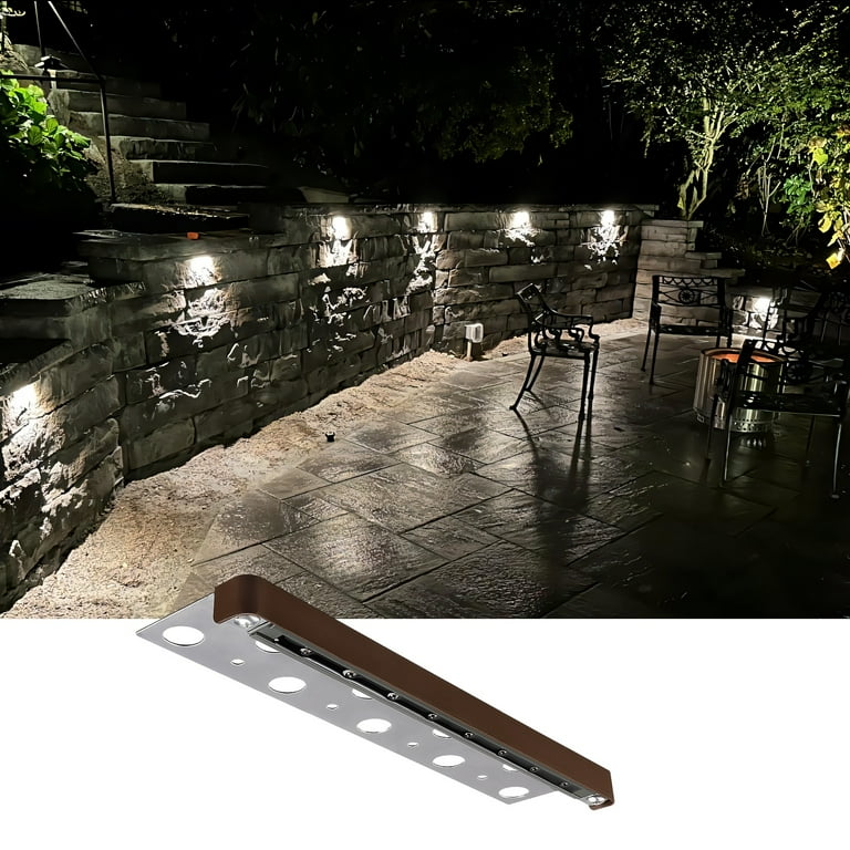 LEONLITE 4 Pack 12 Inch Retaining Wall Lights Low Voltage LED Landscape Lighting 12V AC DC Outdoor Deck Step Light IP65 Waterproof Daylight Walmart