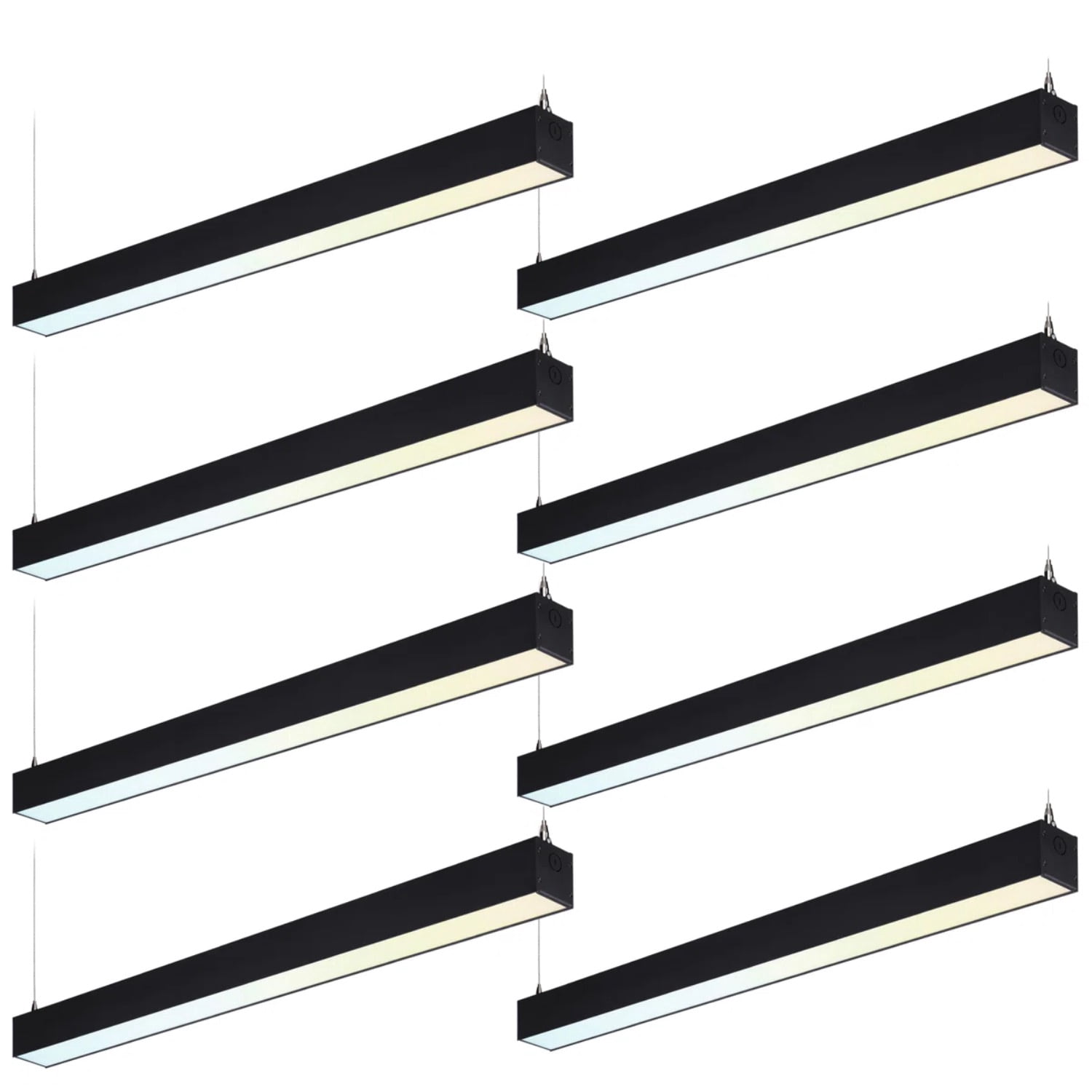 8 Pack 4FT 40W Linkable LED Linear Light, 3CCT Dimmable Suspension ...