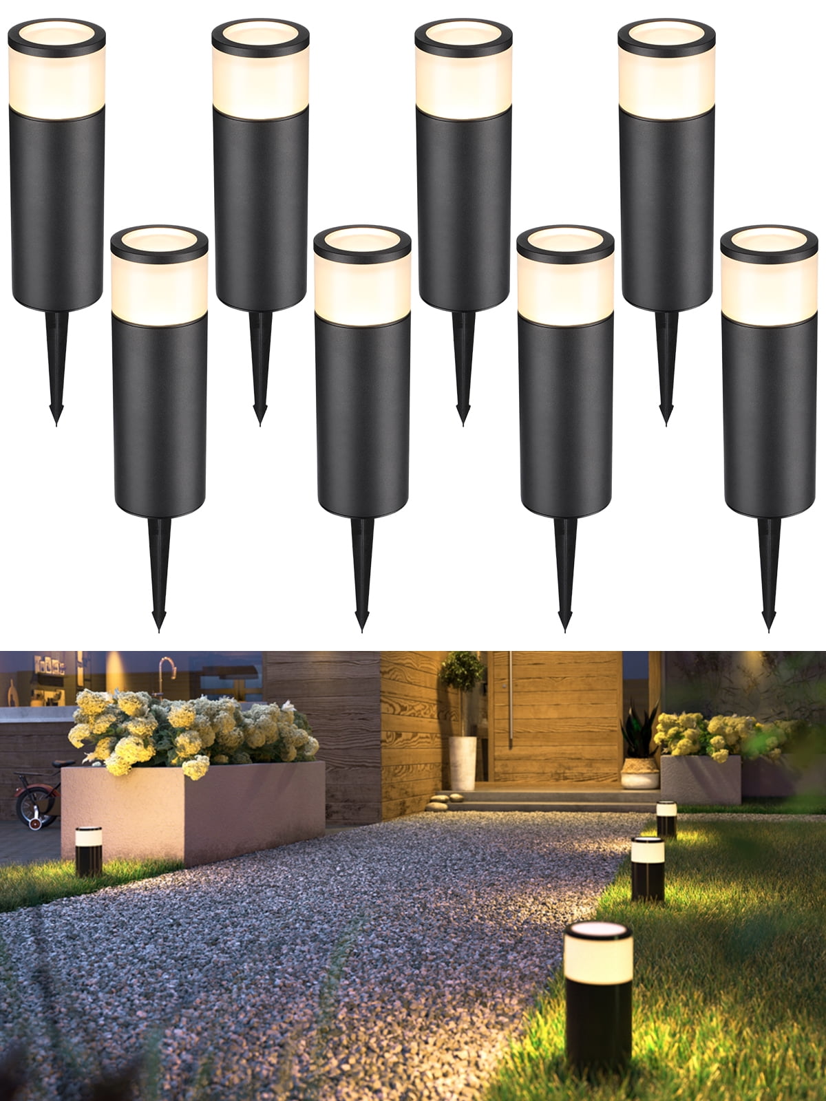 Westinghouse 4-Pack 2-Watt Coffee Brown Low Voltage Solar LED Path Light Westinghouse 4-Pack 2-Watt Coffee Brown Low Voltage Solar LED Path Light