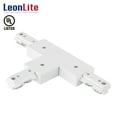 thumbnail image 1 of LEONLITE H Track T Connector, H Type Single Circuit 3-Wire-1 Track Lighting Kit, Corner Joiner, UL Listed, Flame Retardant Material, for H Track System, 5 Years Warranty, 120V, White, 1 of 2