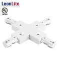 thumbnail image 1 of LEONLITE H Track X Connector, H Type Single Circuit 3-Wire-1 Track Lighting Kit, Corner Joiner, UL Listed, Flame Retardant Material, for H Track System, 5 Years Warranty, 120V, White, 1 of 7