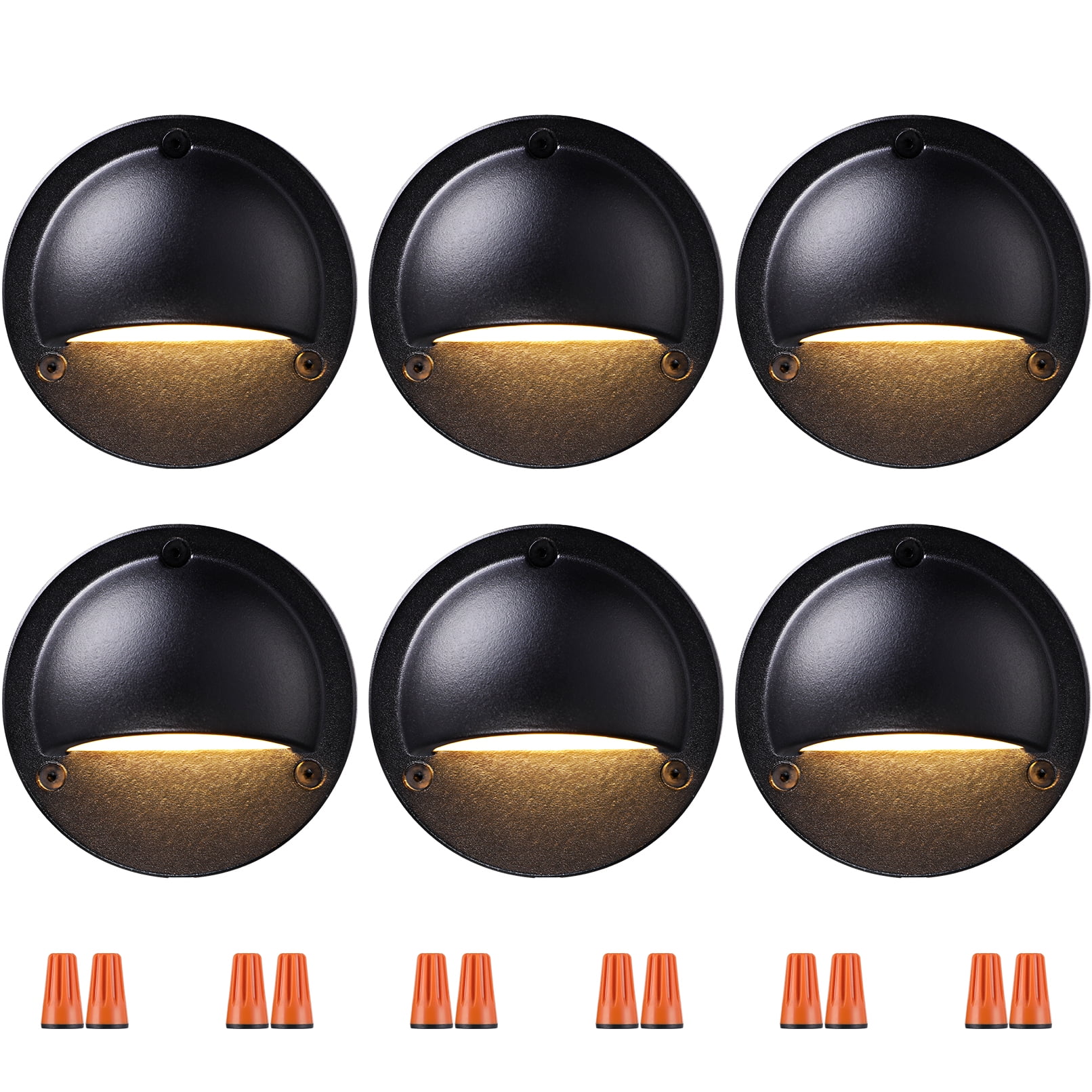 LEONLITE Low Voltage LED Deck Lights, 2.3W 170lm Landscape Step Stair Railing Light with 1236V