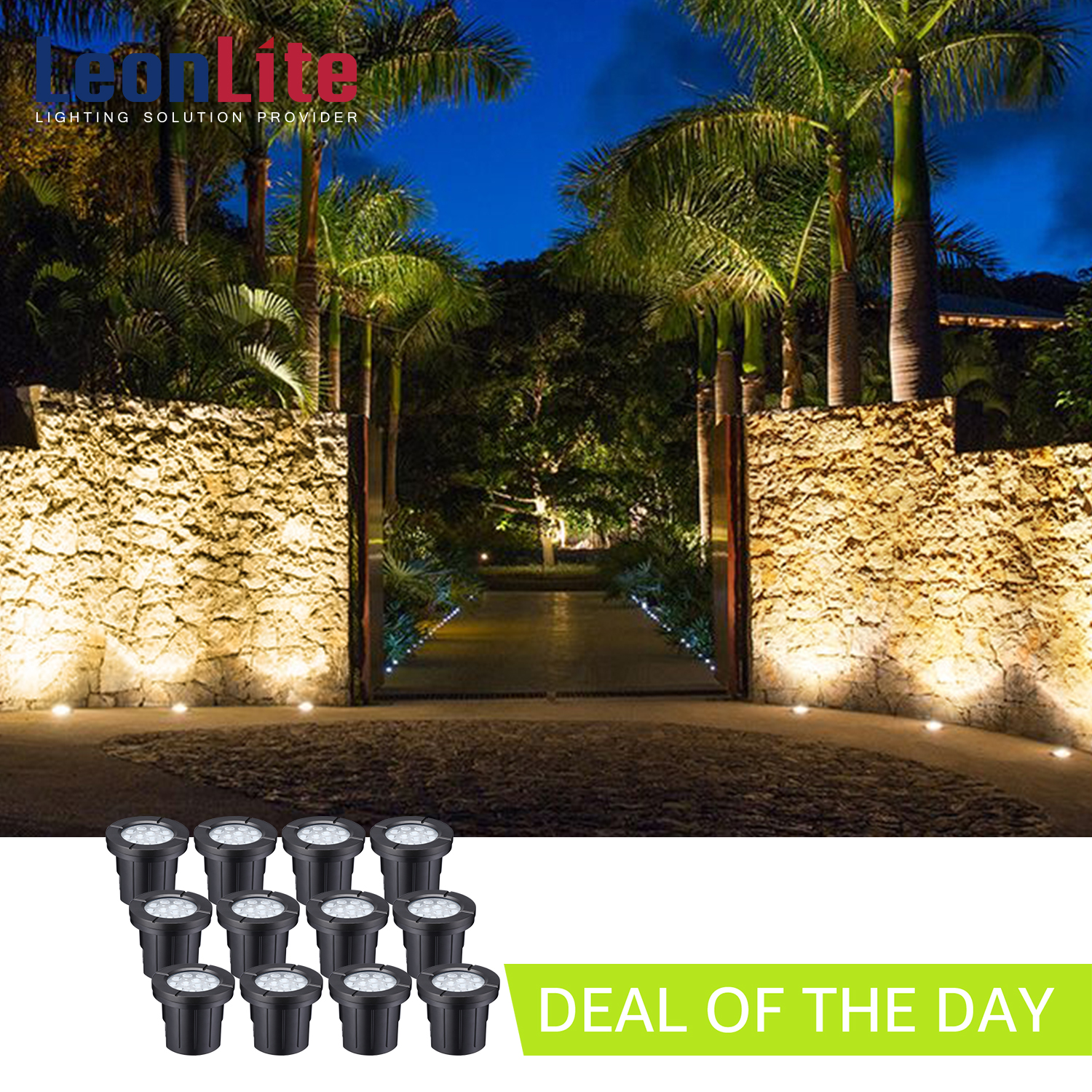 STLA10 6-Pack 6W Low Voltage 10 LED Outdoor Step Lights, 12V LED Deck  Lights Landscape Lights