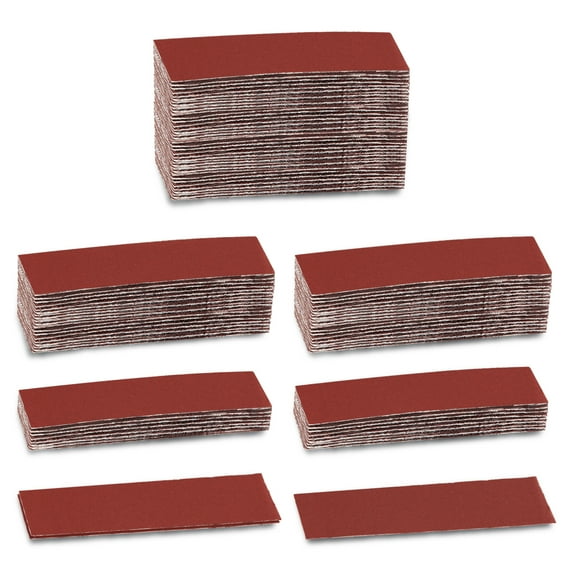 LEONTOOL 100Pcs Micro Sander Kit Micro Detail Sander Micro Finishing Sander Paper Hook & Loop Aluminum Oxide Sandpaper 400 Grit 3.5x1.2 Inch for Wood Metal Small Projects Tight Spaces Polish Work