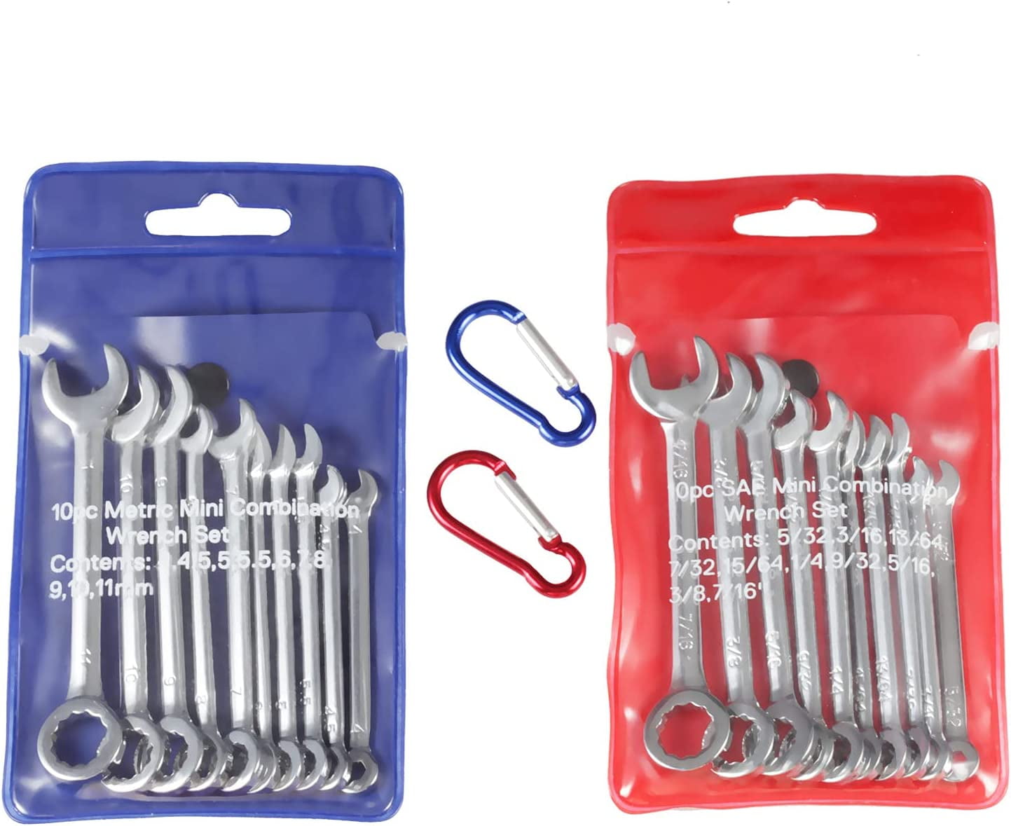 LEONTOOL Ignition Wrench Set Metric SAE 20 Pcs Mini Wrench Set Open End