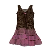 LEOPARD DIVA DRESS tutu kitty cat girls kids halloween costume M