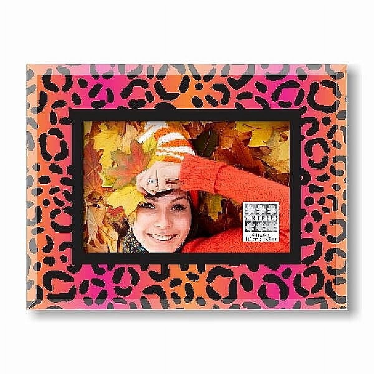 LEOPARD PINK translucent glass 6x4 frame by Sixtrees - 4x6 - Walmart.com