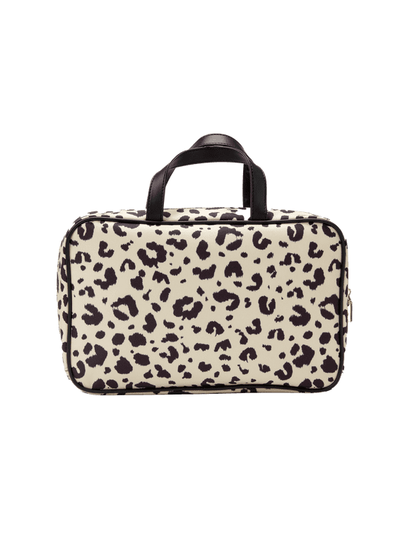 Leopard Print Weekender Bag, Travel Bag with Luxe Gold-Tone Hardware and Roomy Interior