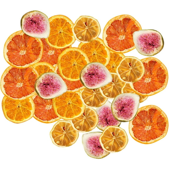 LEORX 1 Bag of Wreath DIY Dried Fruit Slices Multi use Cake Decoration Grapefruit Fig Lemon Orange Fruit Slices