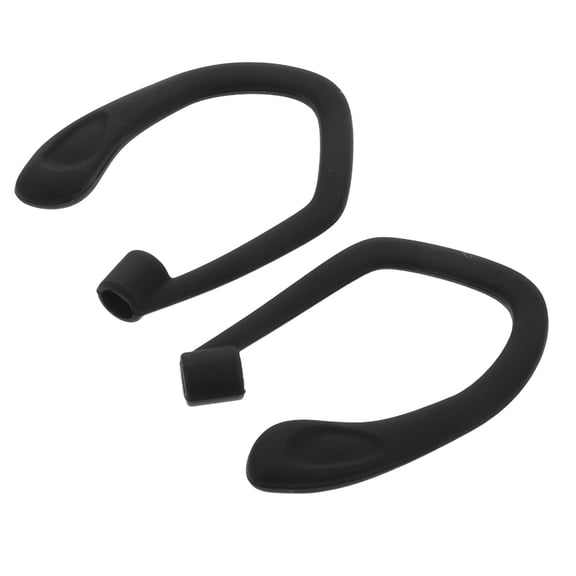 LEORX 1 Pair Black Silicone Ear Hooks for Earbuds Cycling Jogging Gym Activities