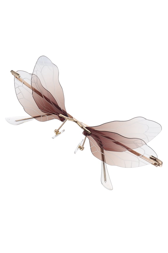 1 Pair Dragonfly Wings Sunglasses Trendy UV Protection for Women