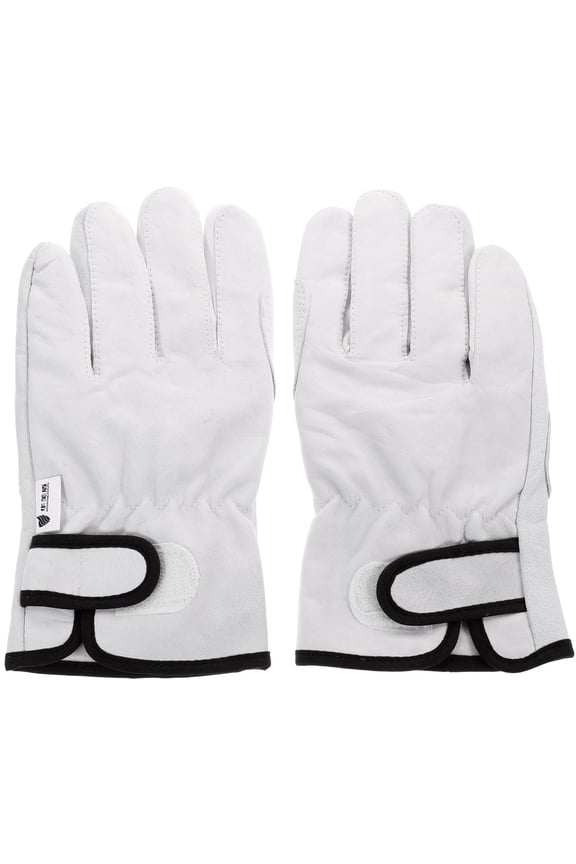 1 Pair Forging Gloves Leather Heat Resistant Insulated Gloves for Men Women