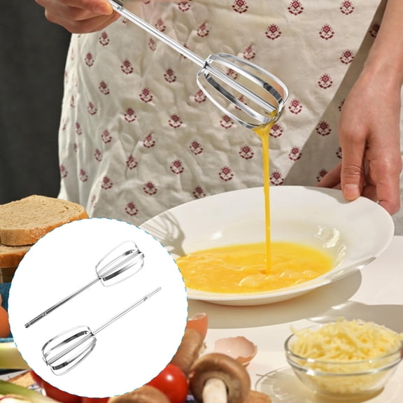 LEORX 1 Pair Manual Hand Whisk Small Stainless Steel Kitchen Baking Tool for Cooking Stirring Egg Beating