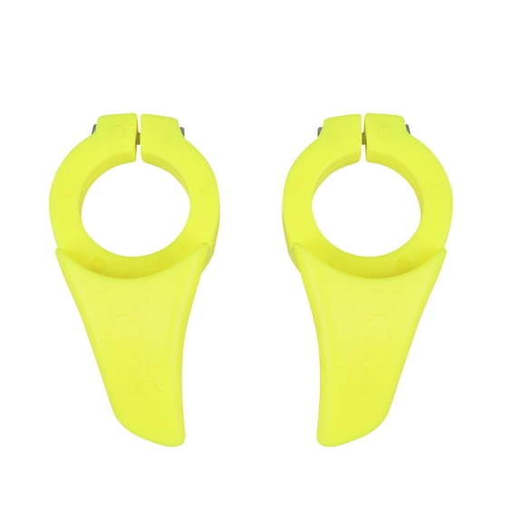 LEORX 1 Pair Mountain Bike Handlebar Grips with Screw Fixed Design Yellow for Cyclists