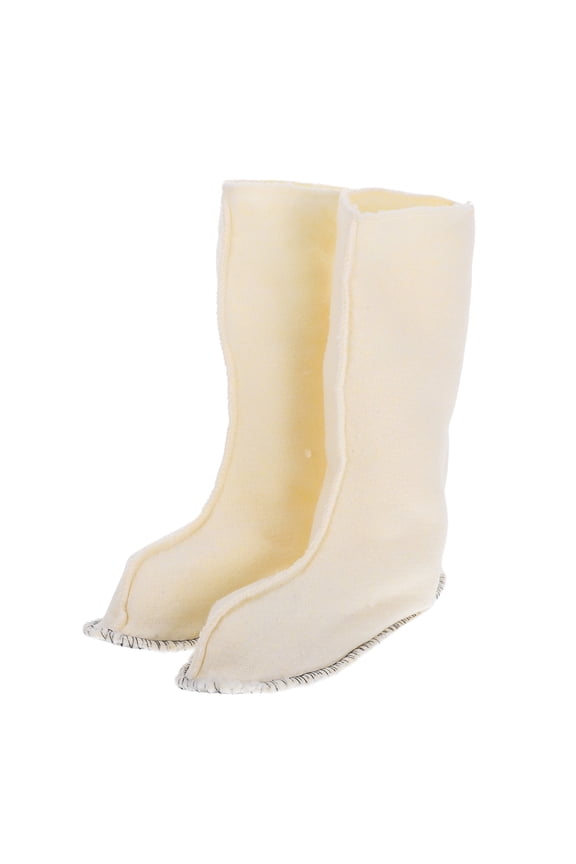 1 Pair Warm Sock Liners Light Yellow Short Plush Waterproof Protection For Outdoor Activities