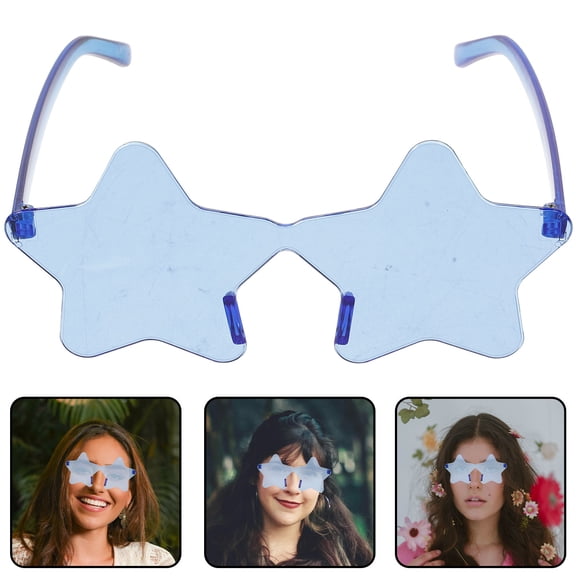 LEORX 1 Pair of Funny Eyeglasses for Party Blue PC Fashionable Protect Eyes from Sunlight for Men Women