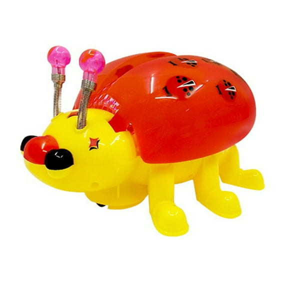 LEORX 1 Pc Electric Ladybug Light and Music Beetle Toy ABS Multi for