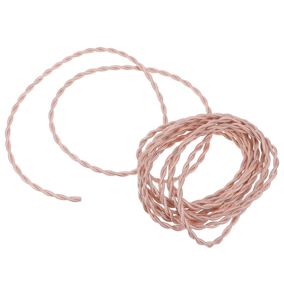 LEORX 1 Roll 5m Twisted Textile Fabric Copper Wire For Diy Lighting Accessories And Power Supply