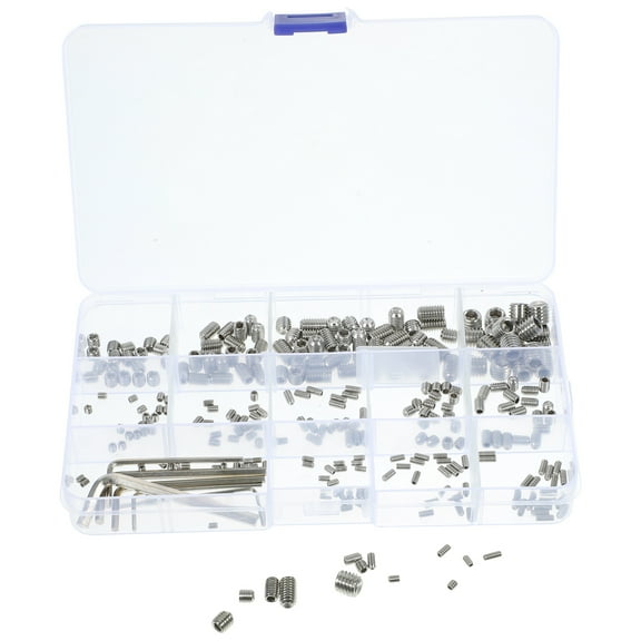 LEORX 1 Set 304 Stainless Steel Tiny Screw Assortment Kit for Model Making and DIY Projects