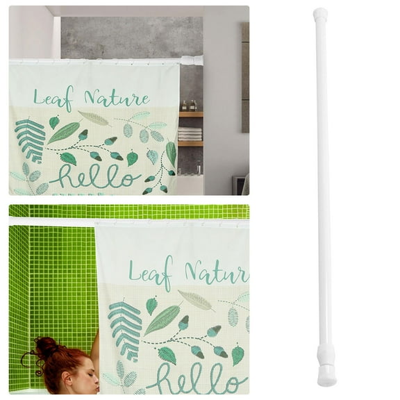 LEORX 1 Set Adjustable Closet Hanging Rod No-Drilling For Wardrobe 90X2Cm