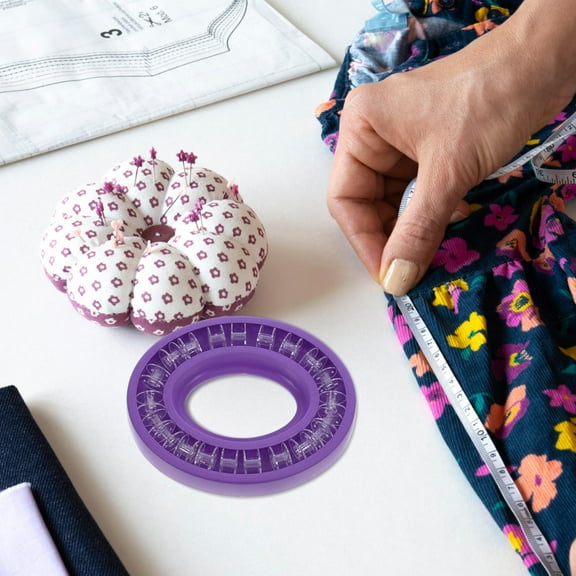 LEORX 1 Set Bobbin Storage Case Rubber Organizer for Sewers Purple 16.5X13.5X0.8In