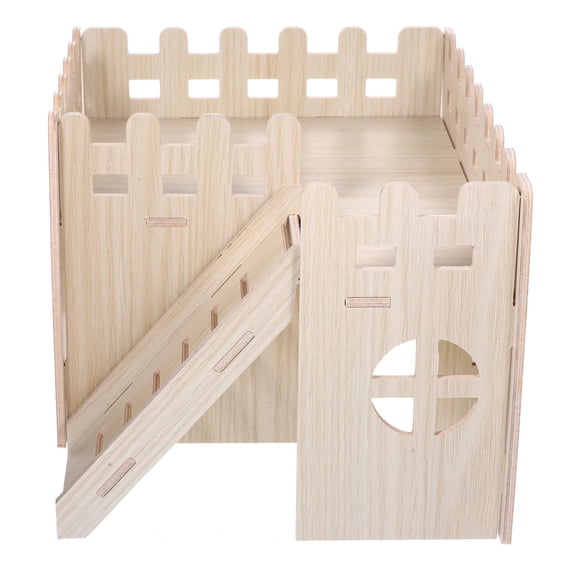 LEORX 1 Set Delicate Hamster Hideout Wooden Small Animal House for Indoor Use
