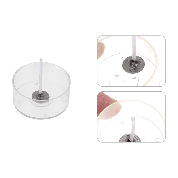 LEORX 1 Set Diy Projects Candle Making Kit Featuring Round Transparent Plastic Tealight Cup for Home Use and Special Occasions