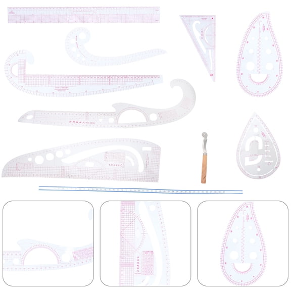 LEORX 1Set Multi Functional Transparent Sewing Measure Tool for Clothing Proofing and Pattern Making