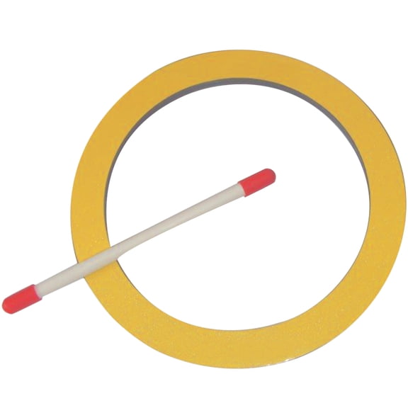 LEORX 1 Set Hand Percussion Instrument for Children Round Yellow 24.0x24.0x0.4in