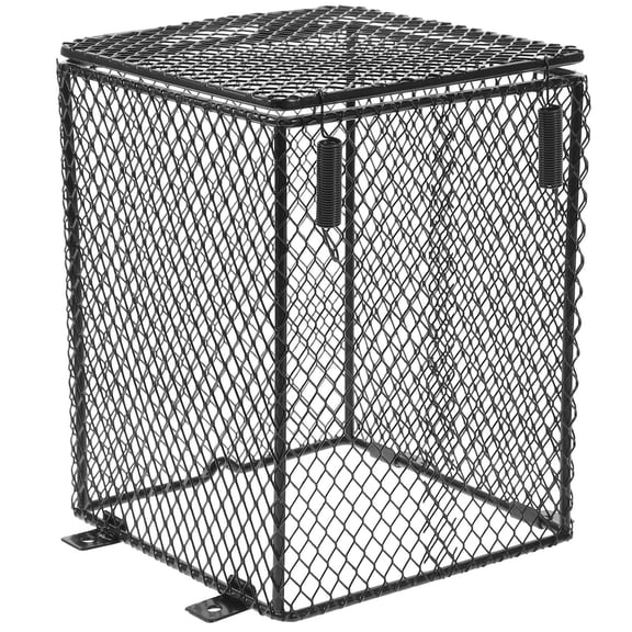 LEORX 1 Set Metal Reptile -Scalding Lampshade Heat Lamp Guard Black Square for Pet Owners