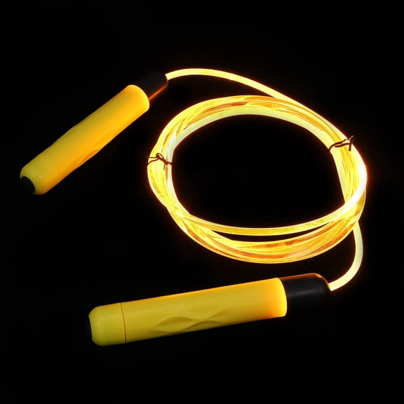 LEORX 1 Set Night Glowing Skipping Rope LED Luminous ABS Yellow for Exercise by Fitness Enthusiasts