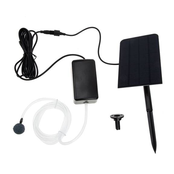 LEORX Aerator for Fishpond Solar Booster Oxygen Pump 1 Set Black Abs