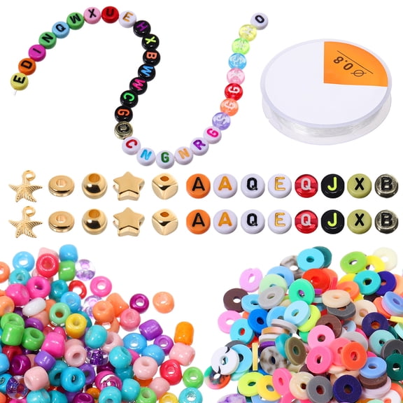 LEORX 1 Set Round Spacer Beads for Jewelry Making Assorted Color Acrylic Creativity Improvement