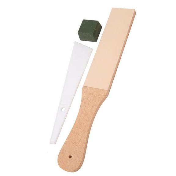 LEORX 1 Set Sharpening Strop Wood with Polish Compound Tool for Use