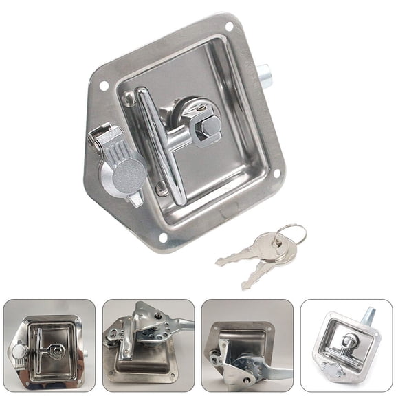 LEORX 1 Set Trailer Lockable T Handle Latch Stainless Steel for Daily Use