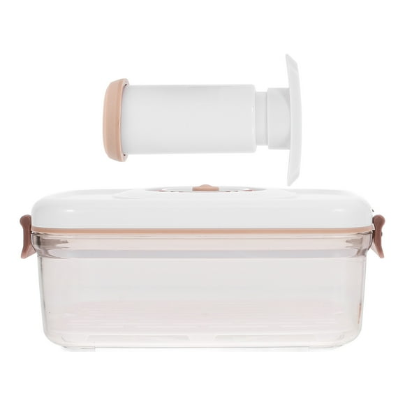 LEORX 1 Set Vacuum Sealed Container Plastic White Moisture Prevention Home Use